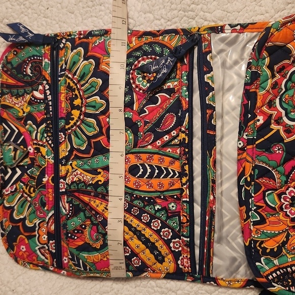 Vera Bradley Neon Paisley Floral Print Makeup Travel Hanging Bag - Picture 14 of 14